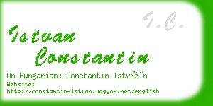 istvan constantin business card